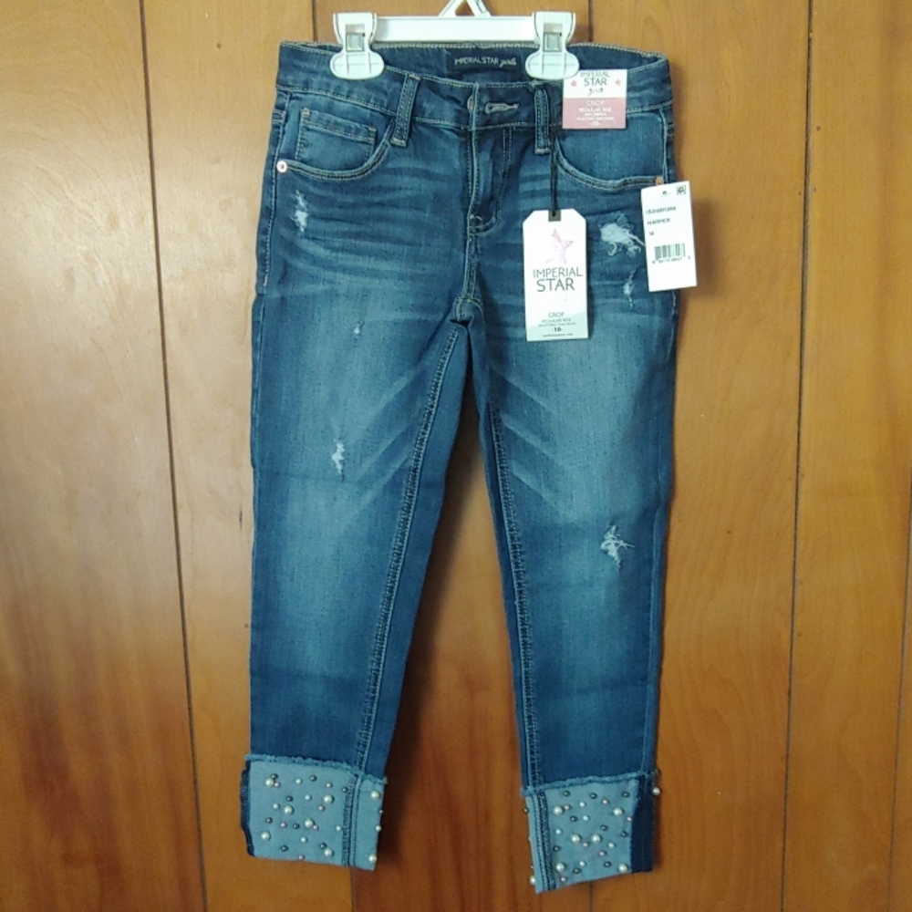 Girls cropped jeans